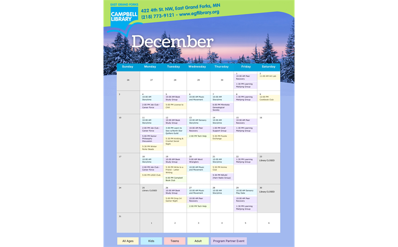 Campbell Library - December Events